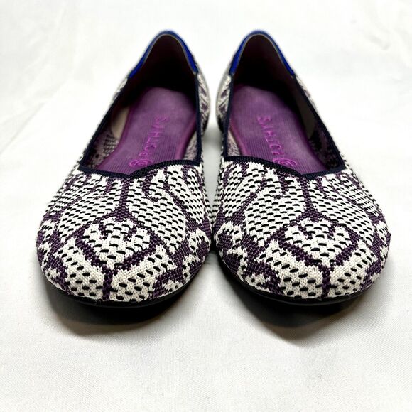 Rothy's The Flat Round Women’s 10 Secret Garden Floral Wisteria Violet Retired - Picture 3 of 10